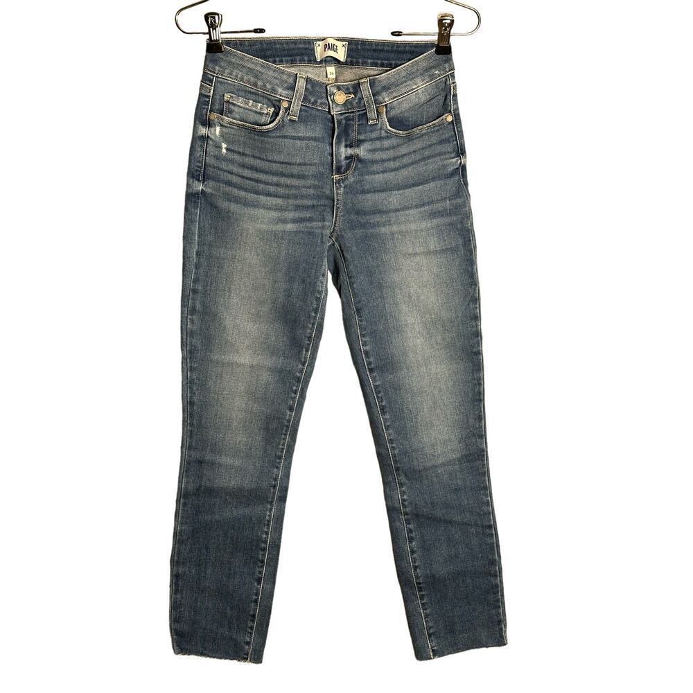 Paige | Size:‎ 26 | Kylie Crop Jillian Destructed Jeans Raw Hem stretch